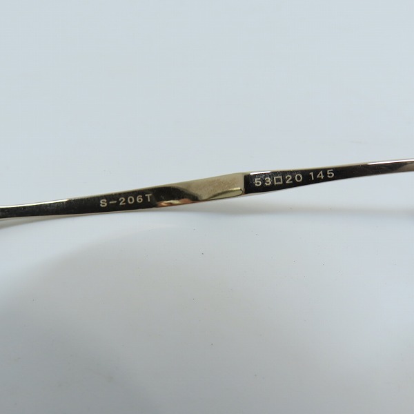 実際に弊社で買取させて頂いた999.9/フォーナインズ TITANIUM/チタン ハーフリム 度入り メガネフレーム/アイウェア S-206Tの画像 5枚目