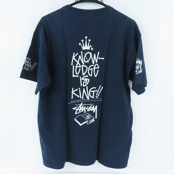 Stüssy Knowledge is King!! Tシャツ ネイビー Stussy - Knowledge Is King XL X-Large Mens T Shirt Navy BLUE