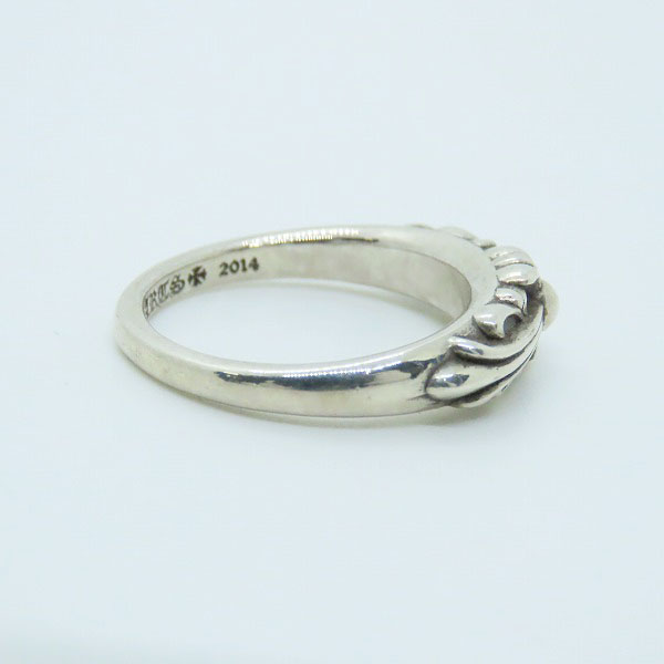 実際に弊社で買取させて頂いた【インボイス】CHROME HEARTS/クロムハーツ BABYCLSC/ ベイビークラシック フローラルクロス リング 19号の画像 4枚目
