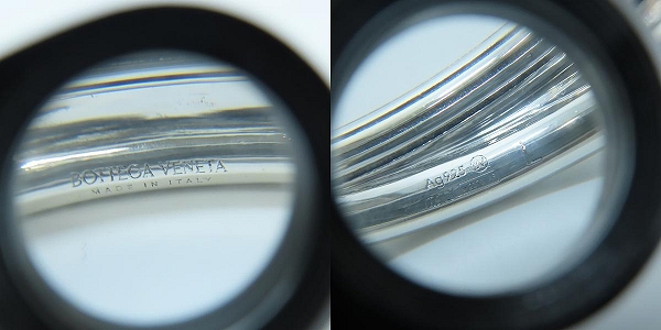 実際に弊社で買取させて頂いたBOTTEGA VENETA/ボッテガヴェネタ Ag925/シルバー925 グリーンエナメル カフバングル 708427 V5081の画像 6枚目