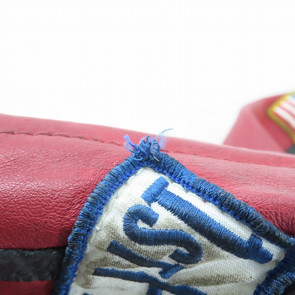 実際に弊社で買取させて頂いたSchott/ショット カスタムワッペン クラシックレーシング レザー シングル ライダースジャケット 3191045/Lの画像 7枚目