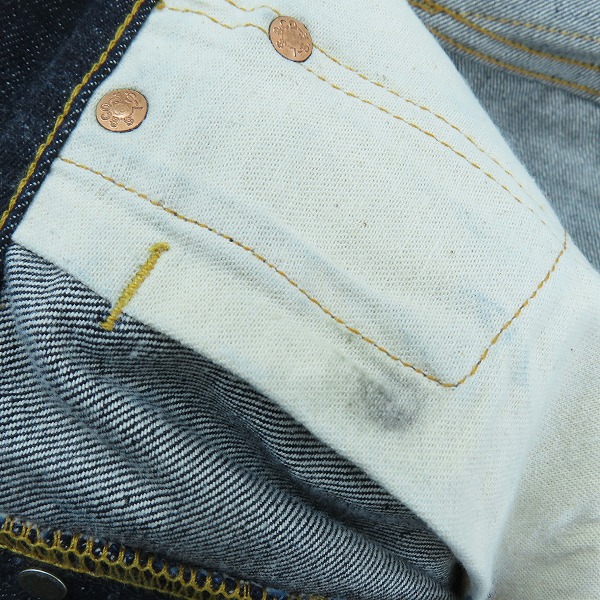 実際に弊社で買取させて頂いたLEVI'S/リーバイス 201XX 刻印555 米国製 復刻 98年製 ビッグE デニムパンツ/ジーンズ 201-0003/W34L40の画像 8枚目