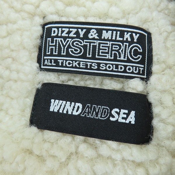 実際に弊社で買取させて頂いたWIND AND SEA×HYSTERIC GLAMOUR/ウィンダンシー×ヒステリックグラマー ボアジャケット レッド/Mの画像 2枚目
