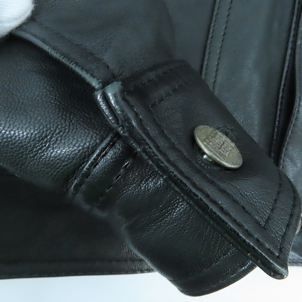 実際に弊社で買取させて頂いたRUDE GALLERY BLACK REBEL/ルードギャラリーブラックレーベル レザー トラッカー ジャケット/Sの画像 6枚目