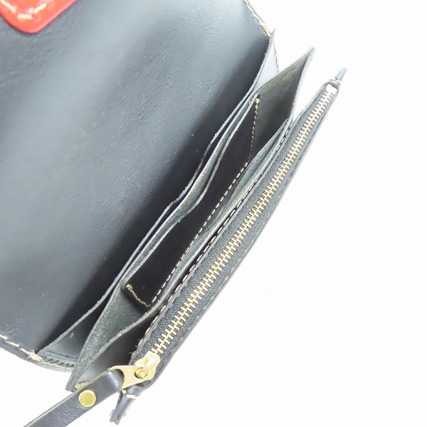 実際に弊社で買取させて頂いたHERZ/ヘルツ ホック留めジャバラ長財布/ロングウォレットの画像 3枚目