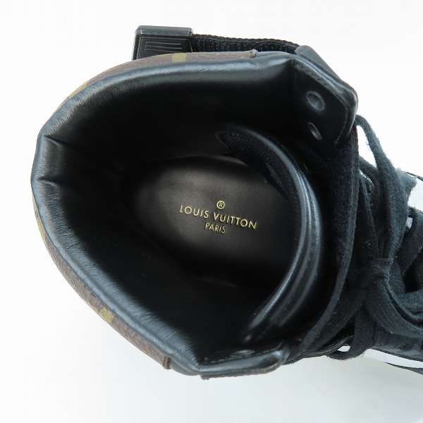 実際に弊社で買取させて頂いたLOUIS VUITTON/ルイ・ヴィトン リヴォリライン モノグラム ハイカットスニーカー 1A44VQ/8の画像 4枚目