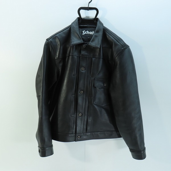実際に弊社で買取させて頂いたschott/ショット SHEEP LEATHER 1st TRACKER JACKET/シープレザー トラッカージャケット/M