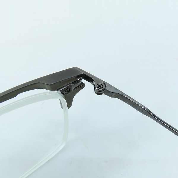 実際に弊社で買取させて頂いた999.9/フォーナインズ ハーフリム アイウエア/メガネフレーム S-350Tの画像 4枚目