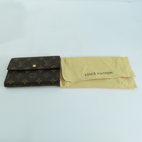 実際に弊社で買取させて頂いたLOUIS VUITTON/ルイ ヴィトン モノグラム ポルトトレゾール エテュイ パピエ 三つ折り財布 M61202の画像 9枚目