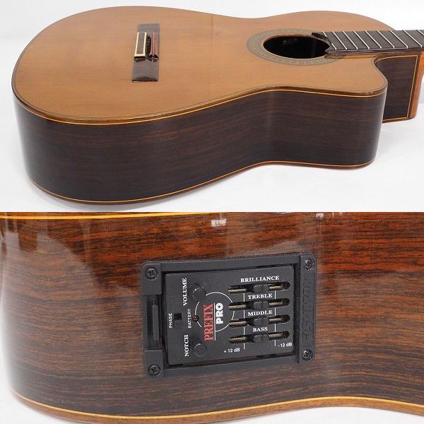 実際に弊社で買取させて頂いた★【弦無し】Aria/アリア AC50CE エレガット/ガットギター スペイン製の画像 7枚目