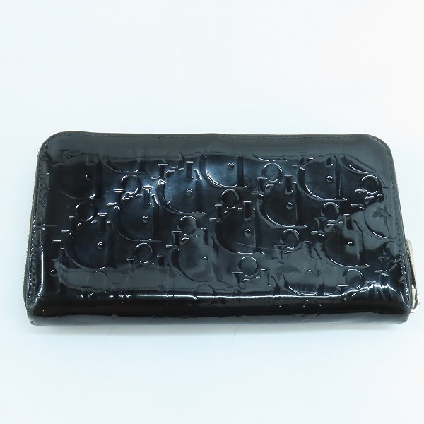 実際に弊社で買取させて頂いたDior/ディオール トロッター パテントレザー ラウンドファスナーウォレット/財布の画像 1枚目