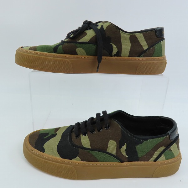 実際に弊社で買取させて頂いたSAINT LAURENT/サンローラン レオパード ローカット スニーカー 603496/41の画像 3枚目