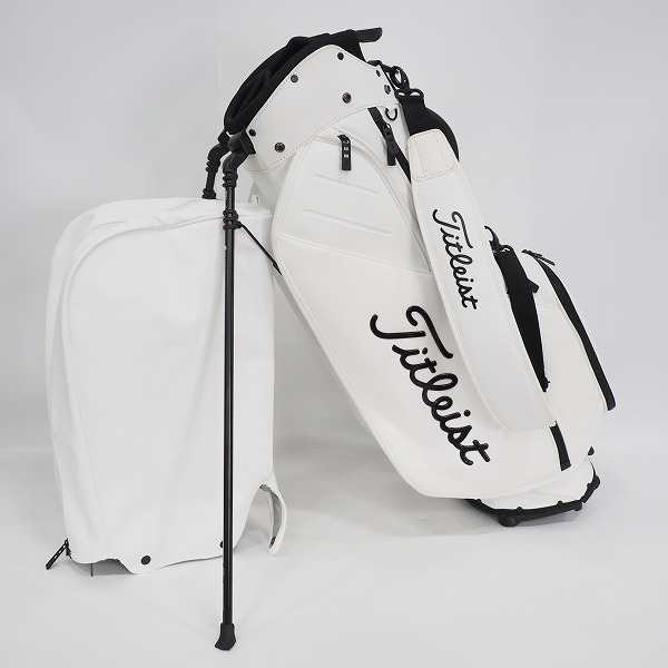 実際に弊社で買取させて頂いたTitleist/タイトリスト 5分割 スタンド式キャディバッグ ホワイトの画像 1枚目