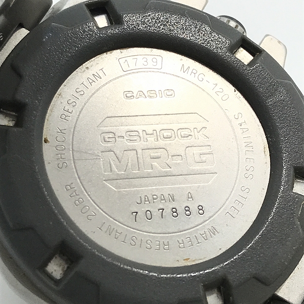 実際に弊社で買取させて頂いたG-SHOCK/Gショック MR-G アナログ フルメタル MRG-120【動作未確認】の画像 4枚目