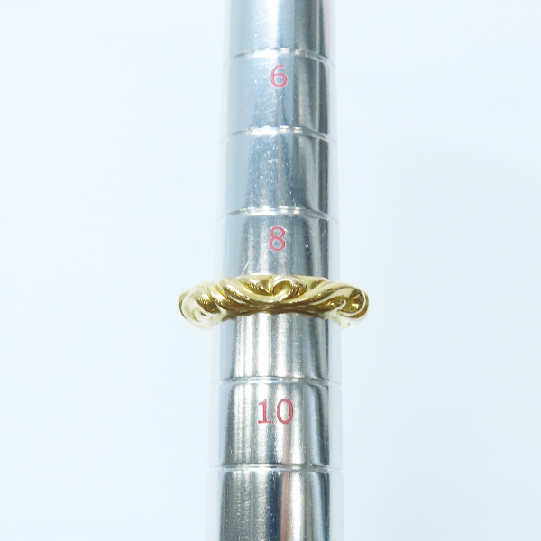 実際に弊社で買取させて頂いた【インボイス原本】CHROME HEARTS/クロムハーツ 22K scroll band ring/スクロールバンド 9号 の画像 8枚目
