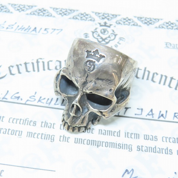 実際に弊社で買取させて頂いた【ギャラ付き】Gabor/ガボール ガボラトリー LARGE SKULL RING ｗ/OUT JAW ラージスカル リング ｗ/アウトジョー 18.5-20号