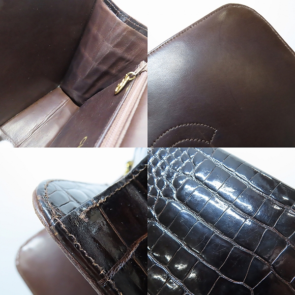実際に弊社で買取させて頂いたCHANEL/シャネル ヴィンテージ クロコダイル チェーンショルダーバッグの画像 7枚目