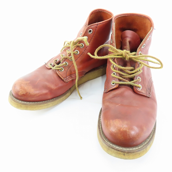 実際に弊社で買取させて頂いたRED WING/レッドウィング 半円犬タグ ブーツ レッドブラウン系/8D