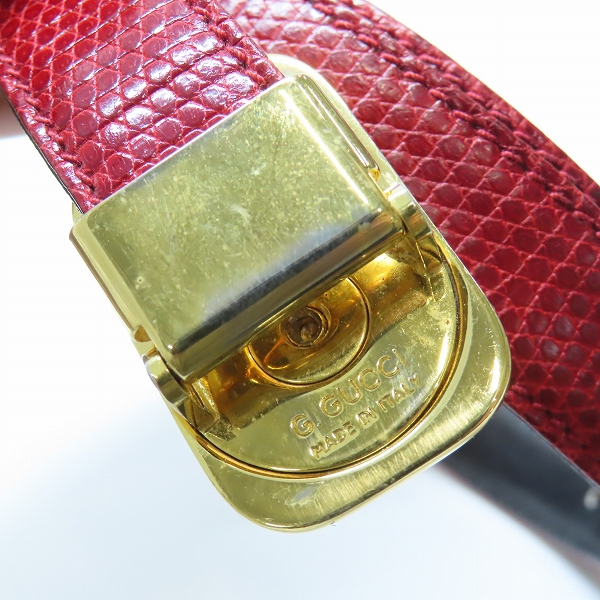 実際に弊社で買取させて頂いたGUCCI/グッチ オールド GG インターロッキング バックルベルトの画像 3枚目