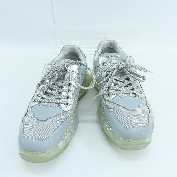 実際に弊社で買取させて頂いたJIMMY CHOO/ジミーチュウ DIAMOND/ダイヤモンド クリアソール スニーカー シルバー/40.5