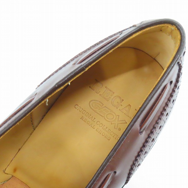 実際に弊社で買取させて頂いたREGAL/リーガル GEOX タッセルローファー ウィングチップ ローファー W433/25の画像 4枚目