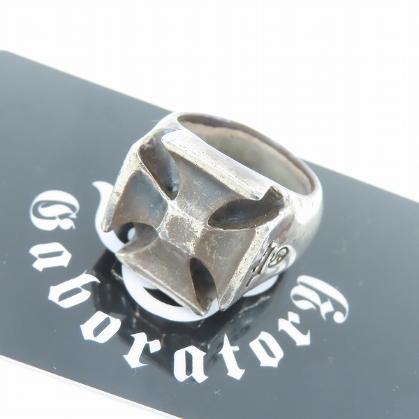 実際に弊社で買取させて頂いた【ギャラ付き】Gaboratory/ガボラトリー Iron Cross Ring/アイアンクロスリング 21号