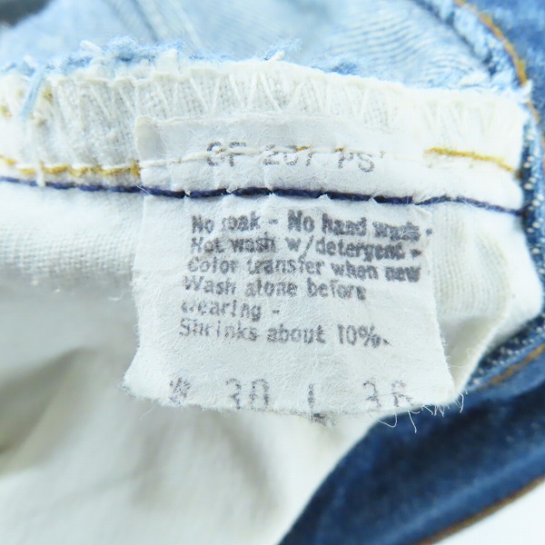 実際に弊社で買取させて頂いたLEVI'S/リーバイス 501 ボタン裏524/スモールe デニムパンツ/W30L36の画像 3枚目