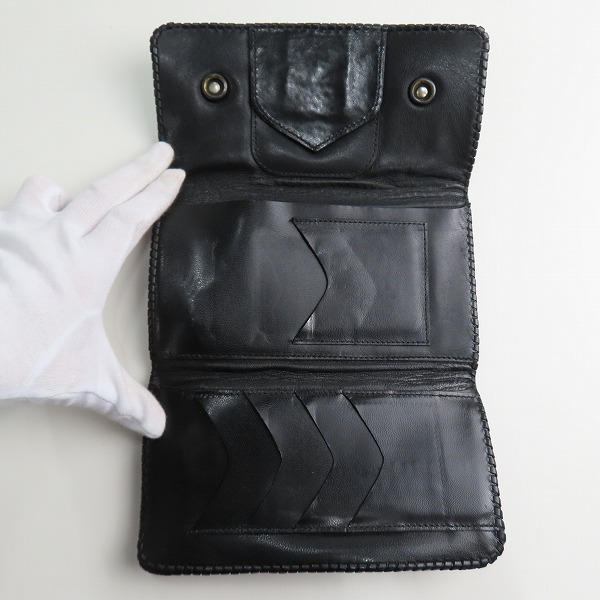 実際に弊社で買取させて頂いたGabor/ガボール BUFFALO SKIN/バッファロー ウォレット w/Tバーの画像 3枚目