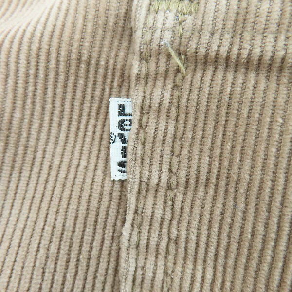 実際に弊社で買取させて頂いたLevis/リーバイス 80s ヴィンテージ 刻印536 白タブ コーデュロイパンツ ベージュ 519-1523 W33 L32の画像 5枚目