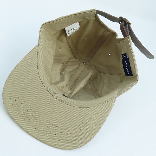 実際に弊社で買取させて頂いたDESCENDANT/ディセンダント 20AW CACHALOT MIAMI CAP BEIGE/F クジラロゴ刺繍キャップ/Fの画像 4枚目