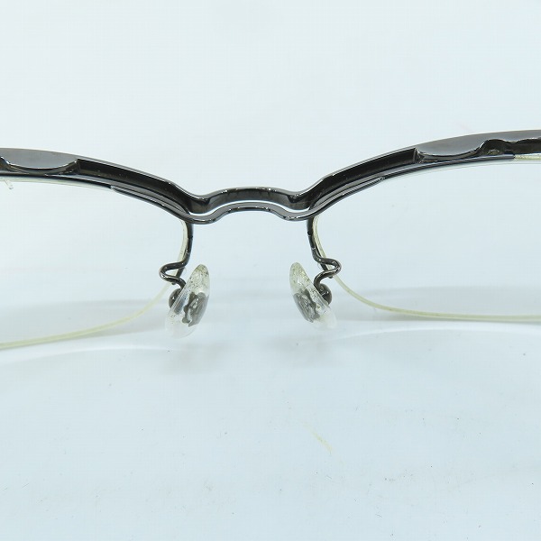 実際に弊社で買取させて頂いた999.9/フォーナインズ ハーフリム アイウエア/メガネフレーム S-315Tの画像 3枚目