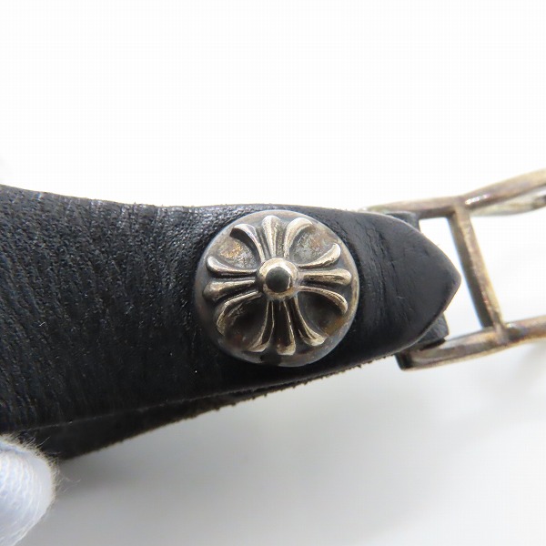 実際に弊社で買取させて頂いたCHROME HEARTS/クロムハーツ Wベルトループ クロスボタンの画像 4枚目