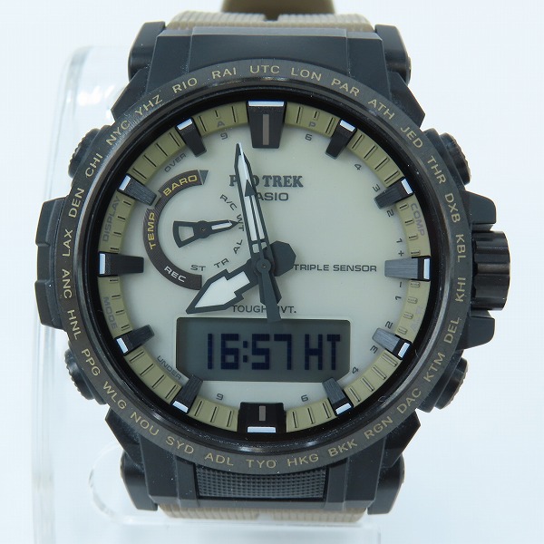 実際に弊社で買取させて頂いたCASIO/カシオ PROTREK プロトレック クライマーライン 電波ソーラー 腕時計 PRW-61LD-5JF