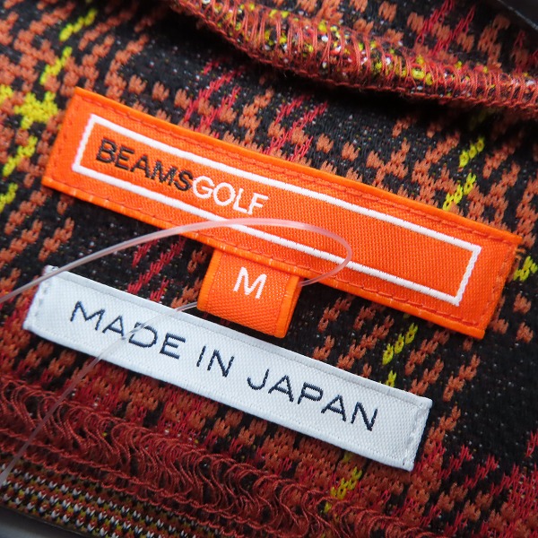 実際に弊社で買取させて頂いた【未使用】 BEAMS GOLF ORANGE LABEL/ビームスゴルフ モックタートルネックシャツ ORANGE  82-14-0040-437/Mの画像 2枚目