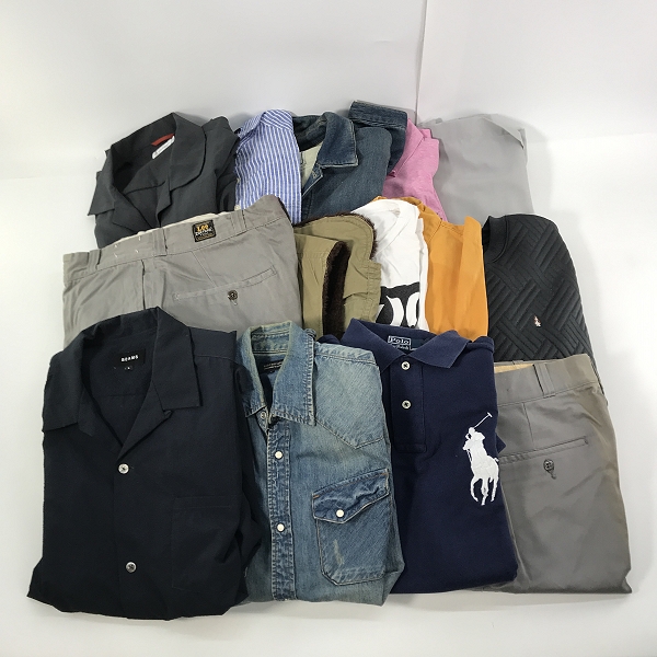 実際に弊社で買取させて頂いた【おまとめ】ナノユニバース/ビームス/ラルフローレン 他 半袖カットソー/ポロシャツ/パンツ 等
