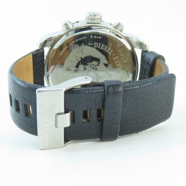 実際に弊社で買取させて頂いたDIESEL/ディーゼル クオーツ 黒文字盤 クロノグラフ 腕時計 DZ-4208【動作未確認】の画像 2枚目