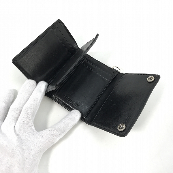 実際に弊社で買取させて頂いたJUSTIN DAVIS/ジャスティンデイビス レザー REGULUS LEATHER WALLET/三つ折り財布 JDV014の画像 3枚目