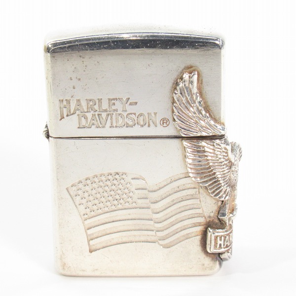 実際に弊社で買取させて頂いたZIPPO/ジッポー Harley-Davidson/ハーレーダビッドソン 星条旗 イーグルメタル貼り 1993年製