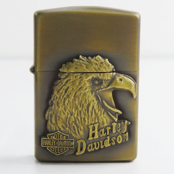 実際に弊社で買取させて頂いたZIPPO/ジッポー HARLEYDAVIDSON/ハーレーダビッドソン イーグル メタル貼り ゴールド/1992年製