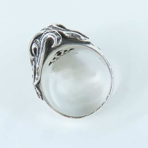 実際に弊社で買取させて頂いたJustin Davis×内山英雄/ジャスティンデイビス J×U ANDY/アンディ スカル リング SRJ520 21.5-22号の画像 5枚目