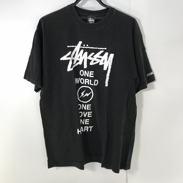 実際に弊社で買取させて頂いたSTUSSY×FRAGMENT DESIGN/ステューシー ONE WORLD ONE HEART TEE 東日本大震災チャリティ Tシャツ L