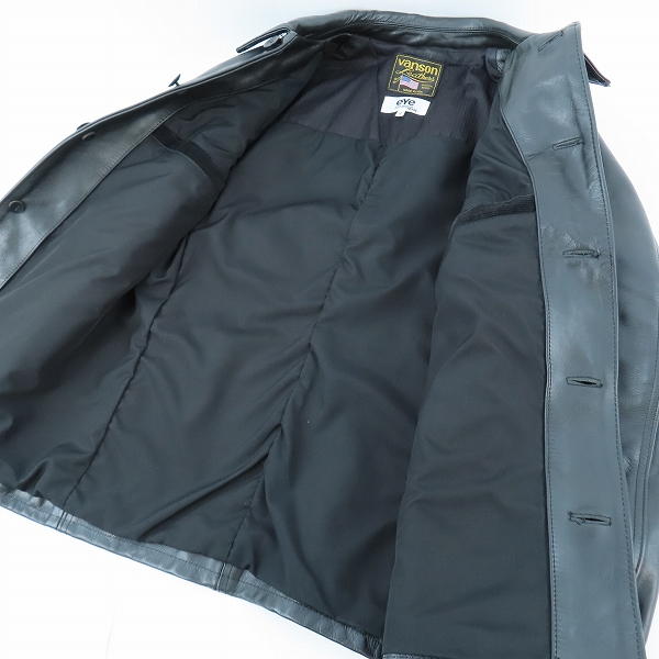 実際に弊社で買取させて頂いたeYe JUNYA WATANABE MAN×VANSON/ジュンヤワタナベ×バンソンン レザージャケット WO-J915 Sの画像 4枚目