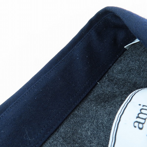 実際に弊社で買取させて頂いたAMI Alexandre Mattiussi/アミ アレクサンドル マテュッシ カラー切替 ウール長袖シャツ H16C09 24/37の画像 6枚目