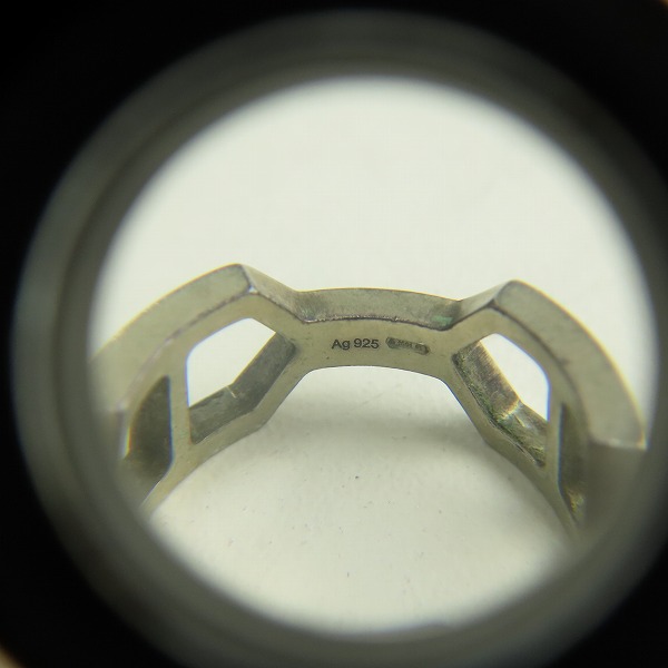 実際に弊社で買取させて頂いたGUCCI/グッチ リング Ag925 デザインリング/指輪 19.5号の画像 6枚目