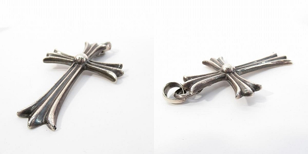 実際に弊社で買取させて頂いた【ギャラ付き】CHROME HEARTS/クロムハーツ CH CROSS LRG/ラージクロスペンダント w/ベイルの画像 2枚目