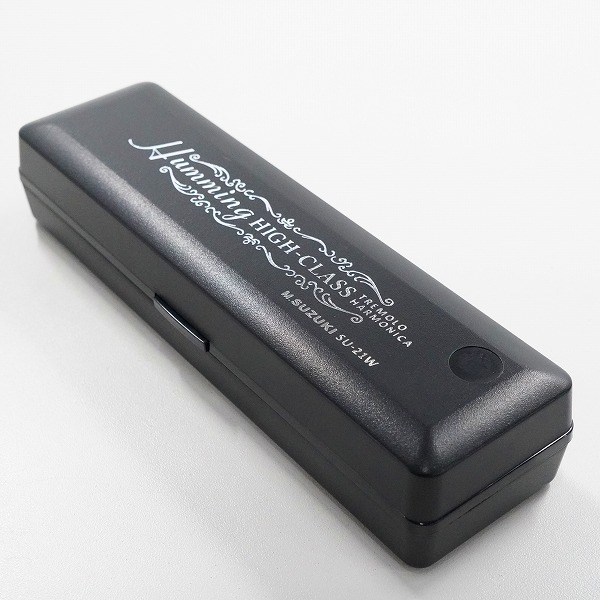 実際に弊社で買取させて頂いたM.SUZUKI/スズキ SU-21W Humming 高級ハミング 21穴 複音ハーモニカ Gm調 ハーモニカ ケース付きの画像 7枚目