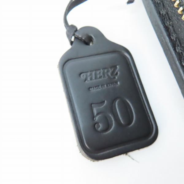 実際に弊社で買取させて頂いたHERZ/ヘルツ 50周年/50th記念 レザー ショルダーバッグ/ベルトポーチ ブラックの画像 8枚目