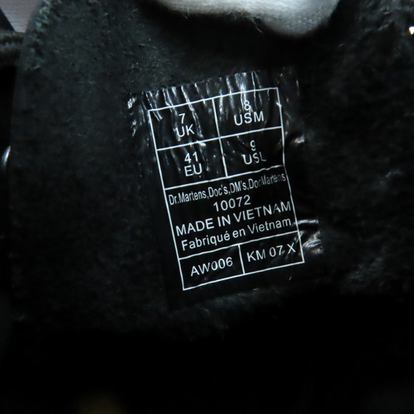 実際に弊社で買取させて頂いたDr.Martens/ドクターマーチン 8EYE BOOT/8ホール ブーツ 10072/UK7の画像 5枚目