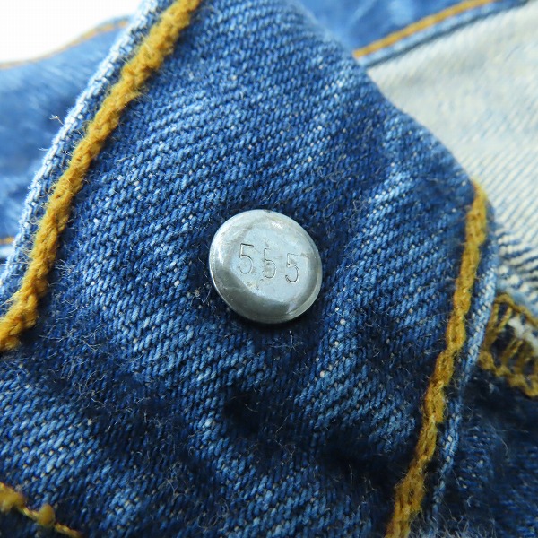 実際に弊社で買取させて頂いたLEVI'S/リーバイス 501XX 刻印555 バレンシア工場製 ビッグE デニムパンツ 紙パッチ/32×36の画像 6枚目