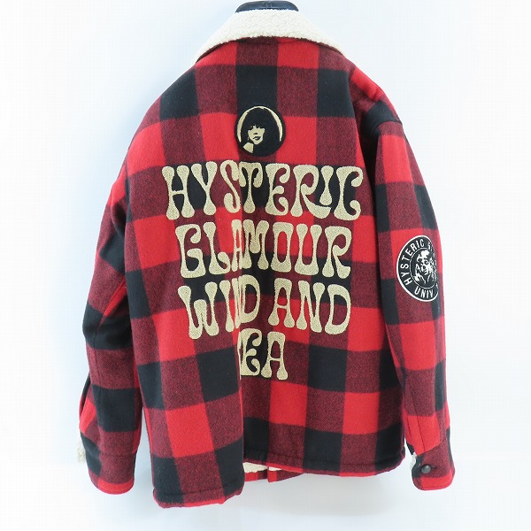 実際に弊社で買取させて頂いたWIND AND SEA×HYSTERIC GLAMOUR/ウィンダンシー×ヒステリックグラマー ボアジャケット レッド/Mの画像 1枚目